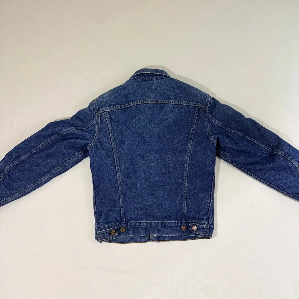 Vintage 1988 Levis 71506 Blanket Lined Denim Trucker Jacket 38L USA Workwear